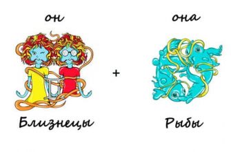 Изображение близнецов и рыб